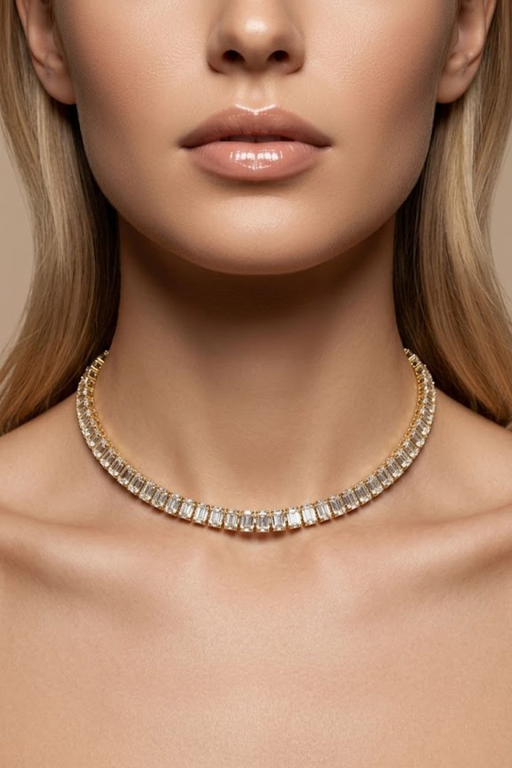 Yalina Diamond Cocktail Chokar Necklace