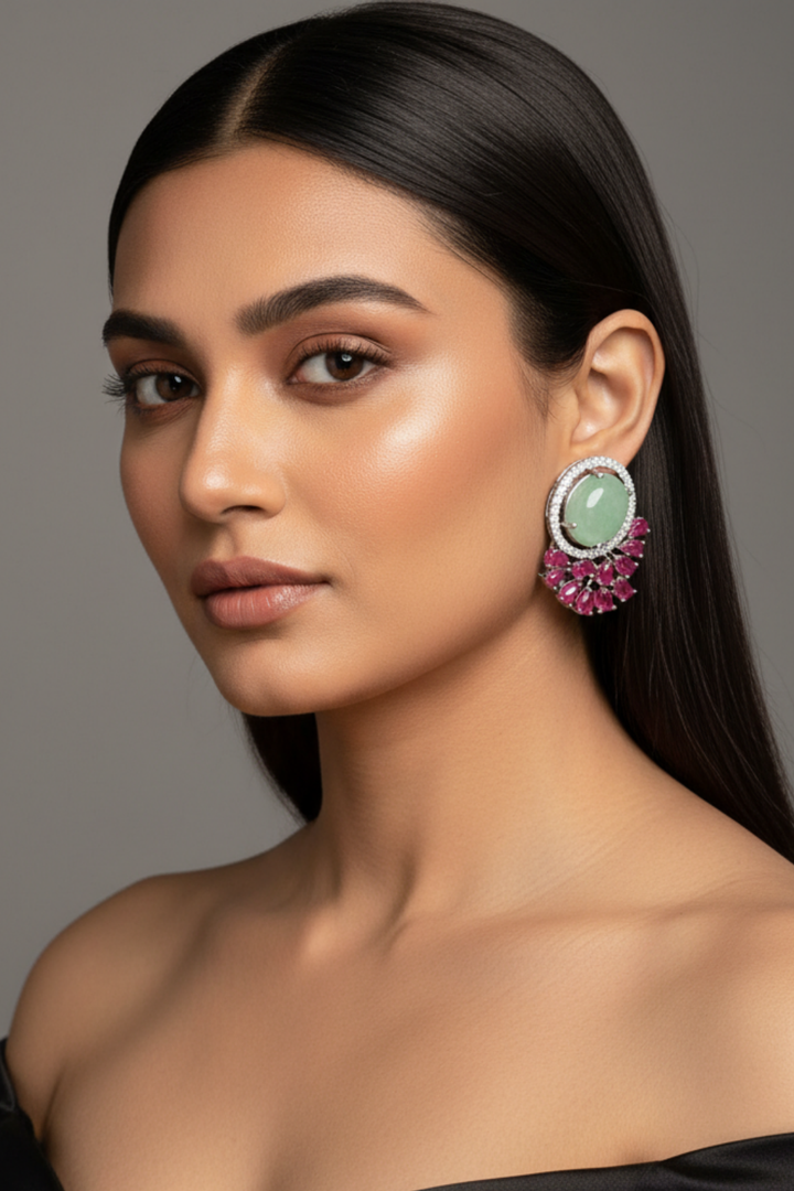 Neer Mint Bold Stud Earrings
