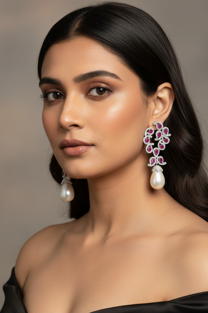 Pavitra Pearl Drop Designer Earrings