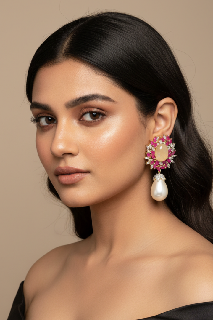 Mani Boho Tassel Pearl Drop Earrings