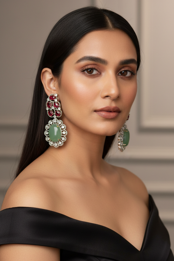 Nargisi Crystal Chandelier Earrings