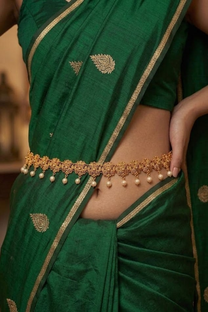 Saharshri Gold-Plated Temple Bridal Kamarbandh