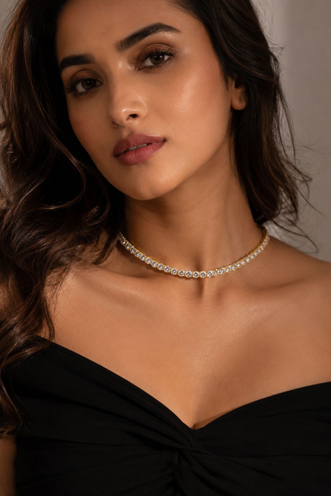 Tashima Diamond Cocktail Chokar Necklace