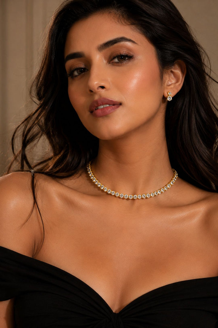 Tashima Diamond Cocktail Chokar Necklace