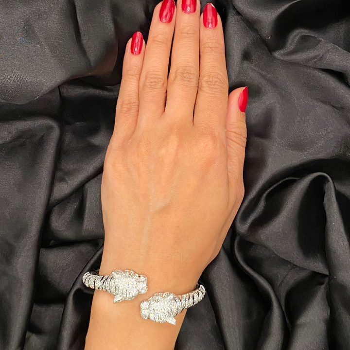 Rann Pather CZ Diamond Silver Bracelet