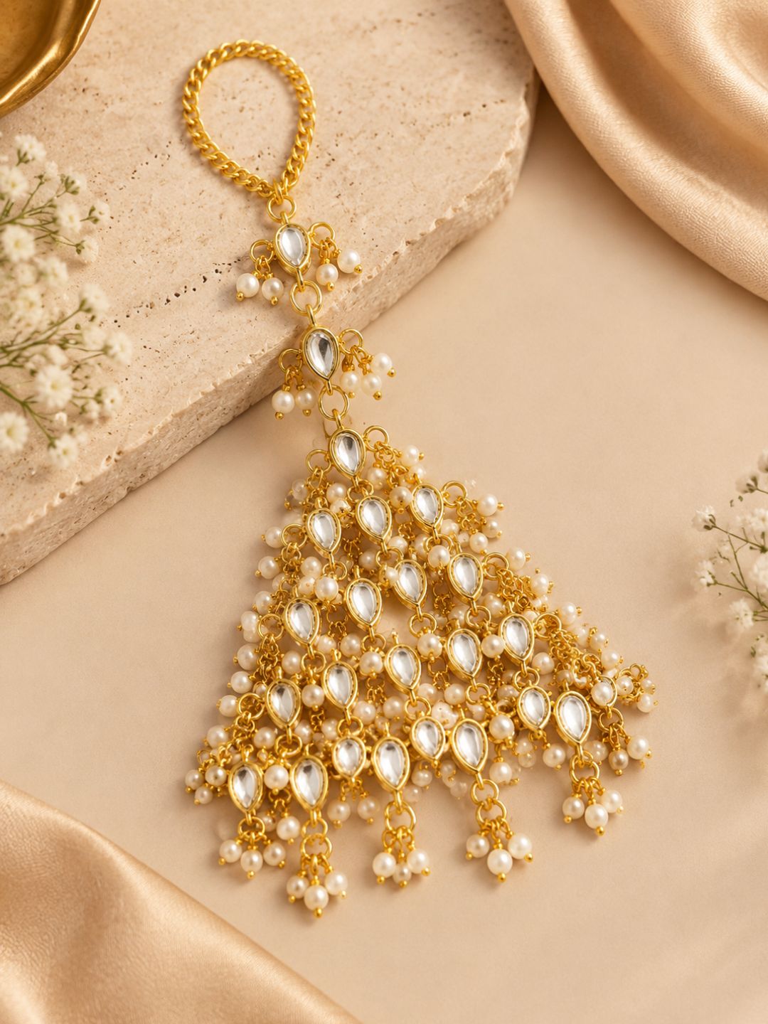 Pragiti Maximalist Golden Bridal Haathphool