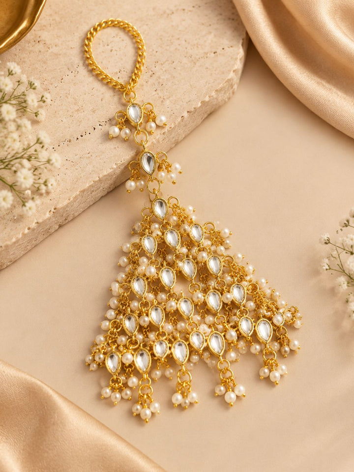 Pragiti Maximalist Golden Bridal Haathphool