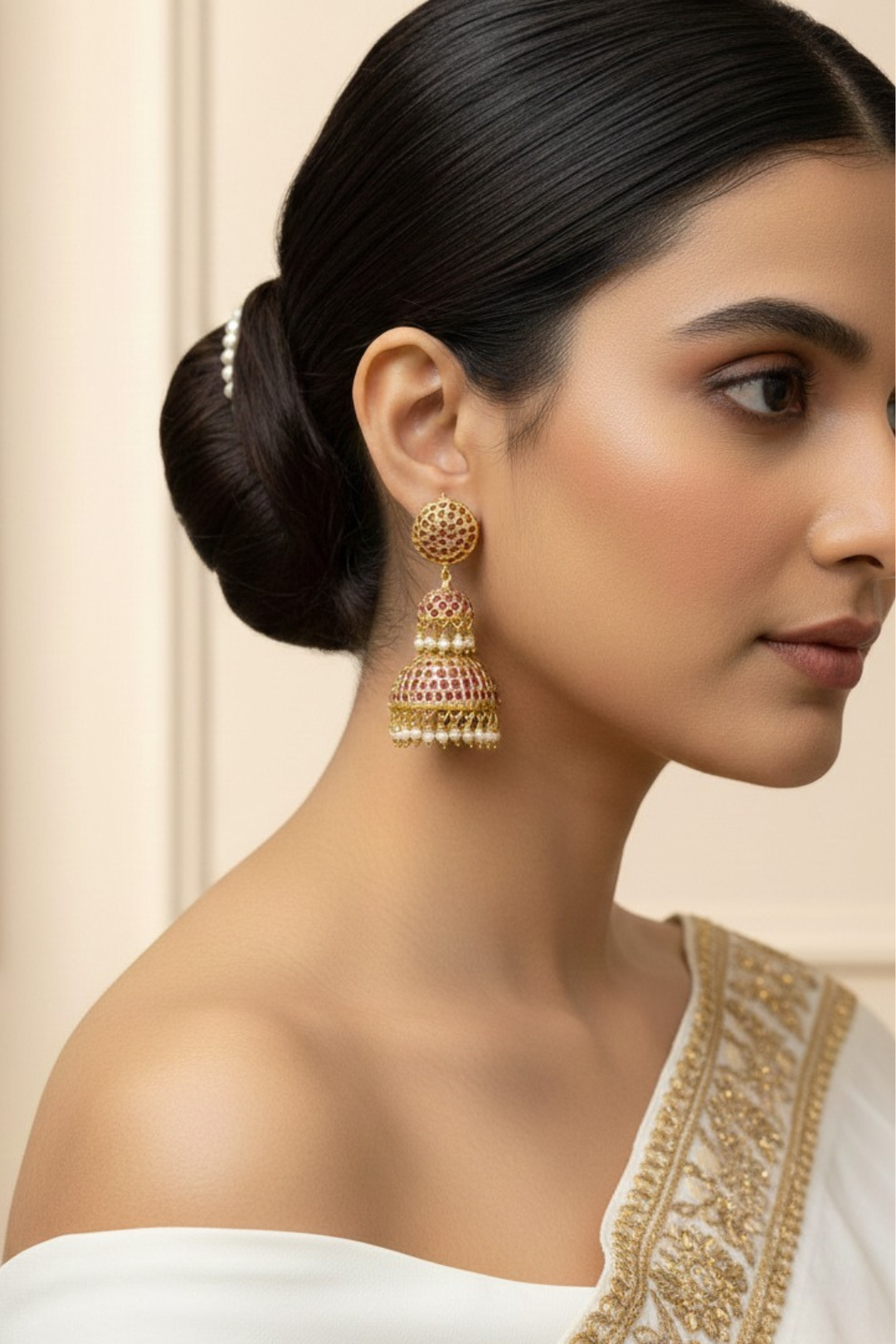 Gayatri Meenakari Jhumka Earrings
