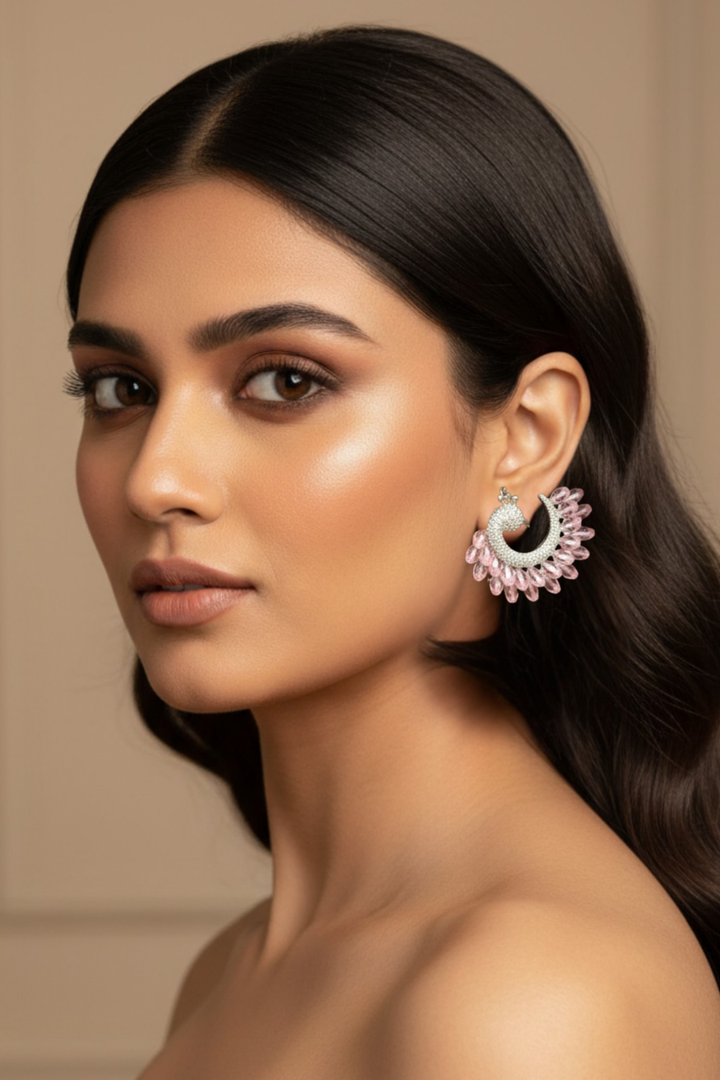 Mayuri Pink Diamond Stud Earrings