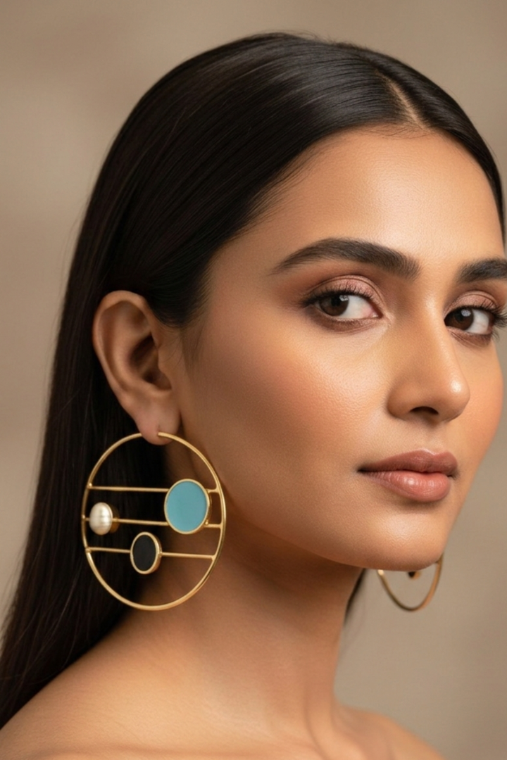 Big Gold Circle Hoop Earrings