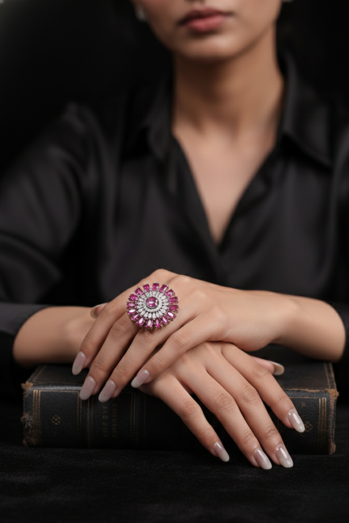 Rajeshwari Rose Cocktail Ring