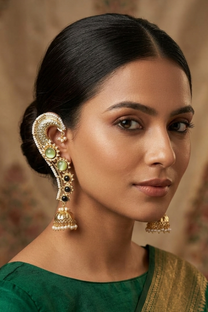 Noor Karnphool Pearl Boho Dangler Earrings