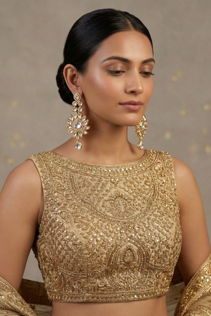 Jina Kundan Dangler Earrings
