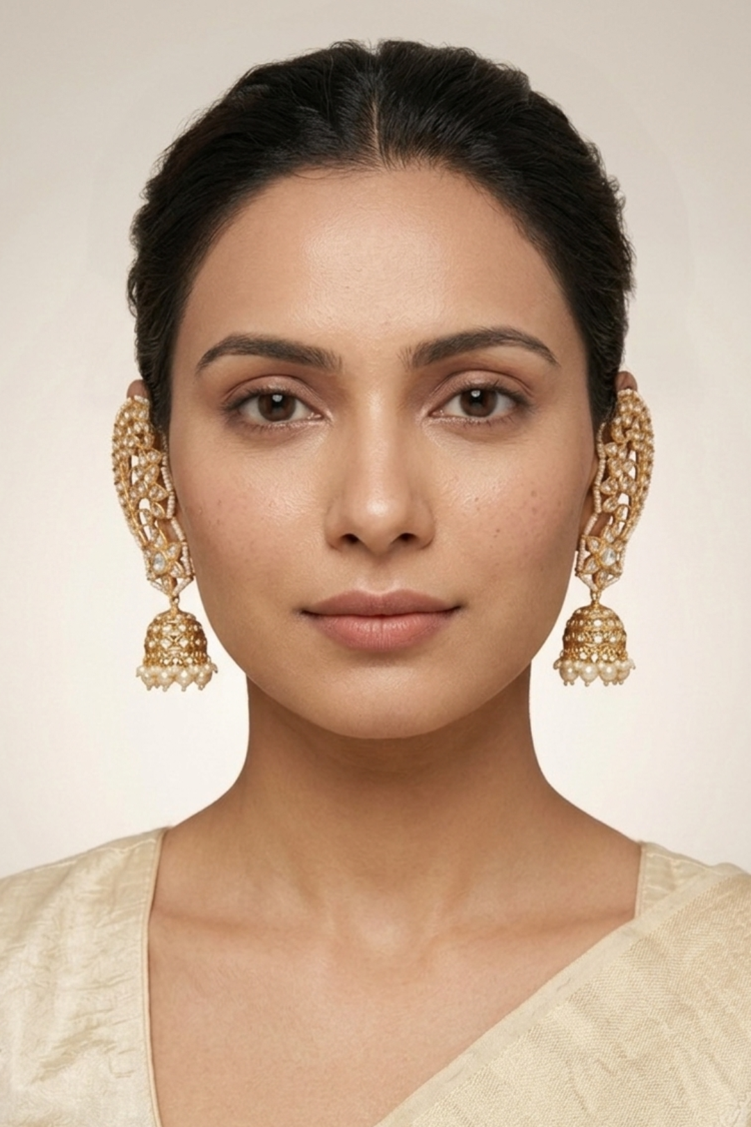 Ghumar Kundan Jhumka Earcuffs