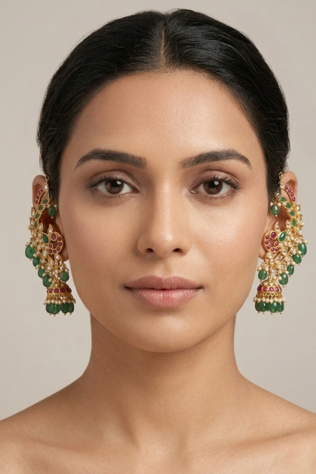 Mayurika Kundan Jhumka Earcuffs