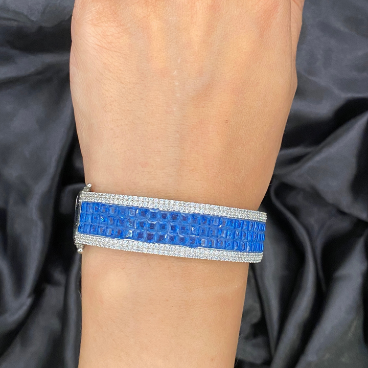 Indus Gemstone Openable CZ Diamond Bracelet