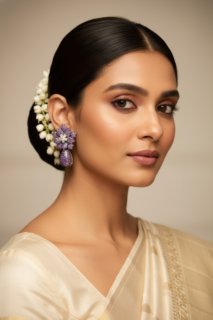 Windmill Flower Gemstone Earrings