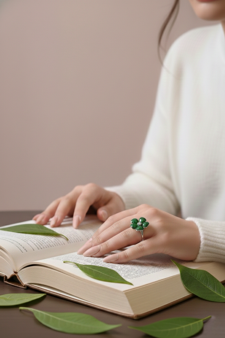 Rosie Red Flower Diamond Ring