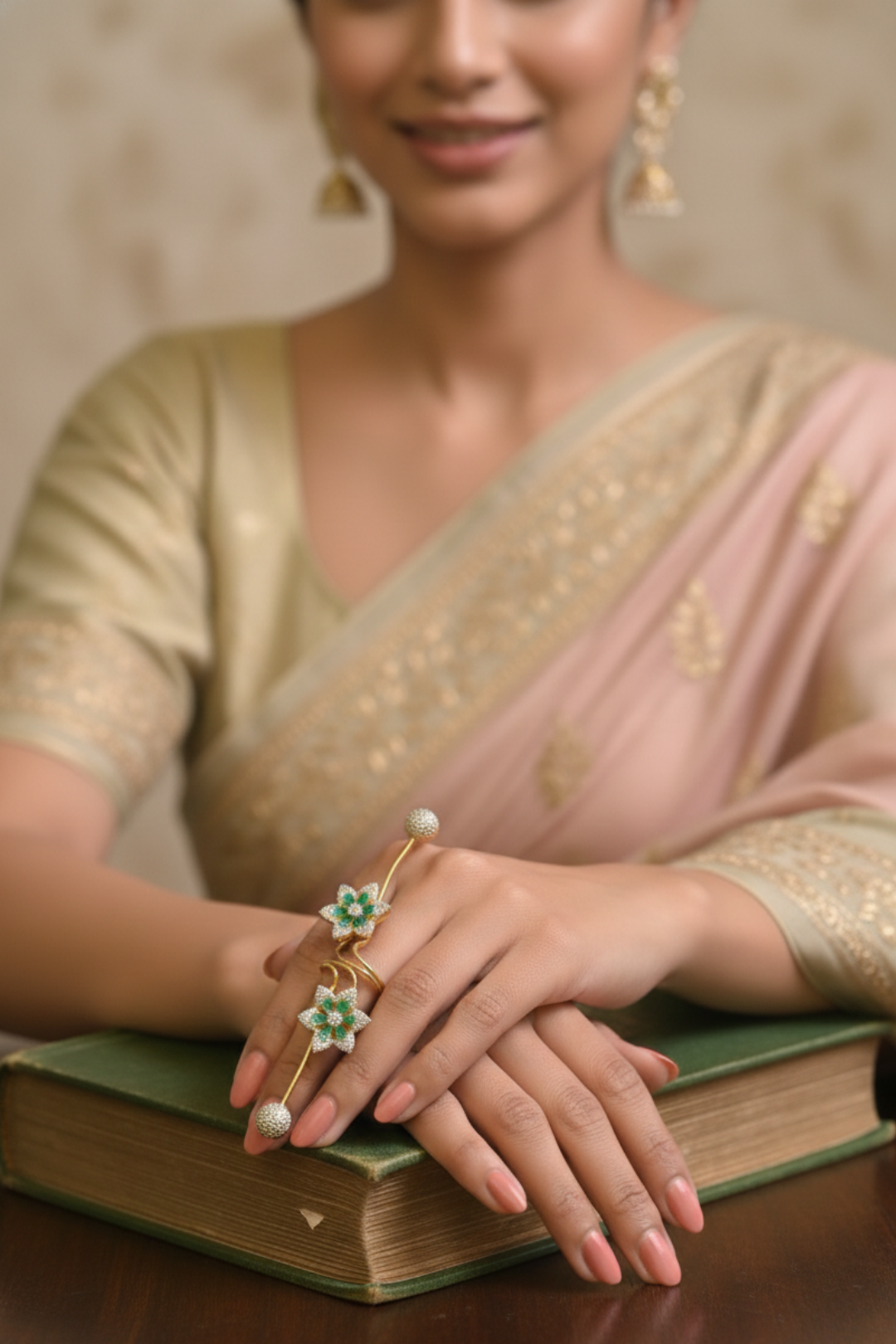 Double Flower Statement Ring