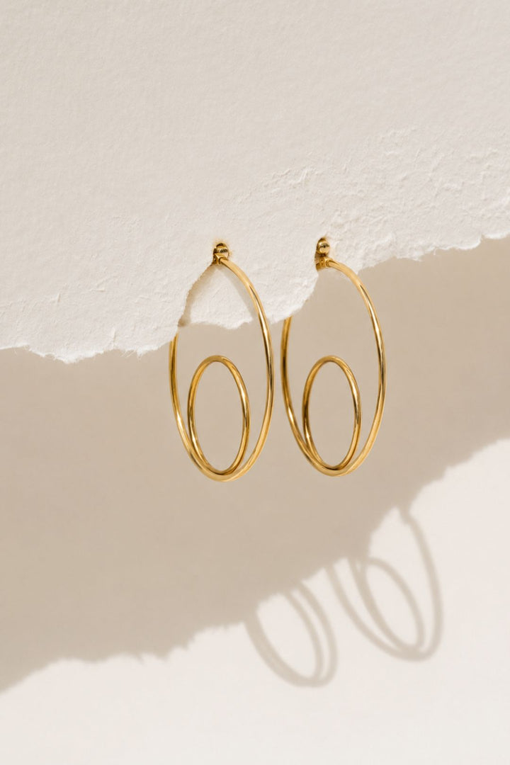 Amna Vacation Golden Hoop Earrings