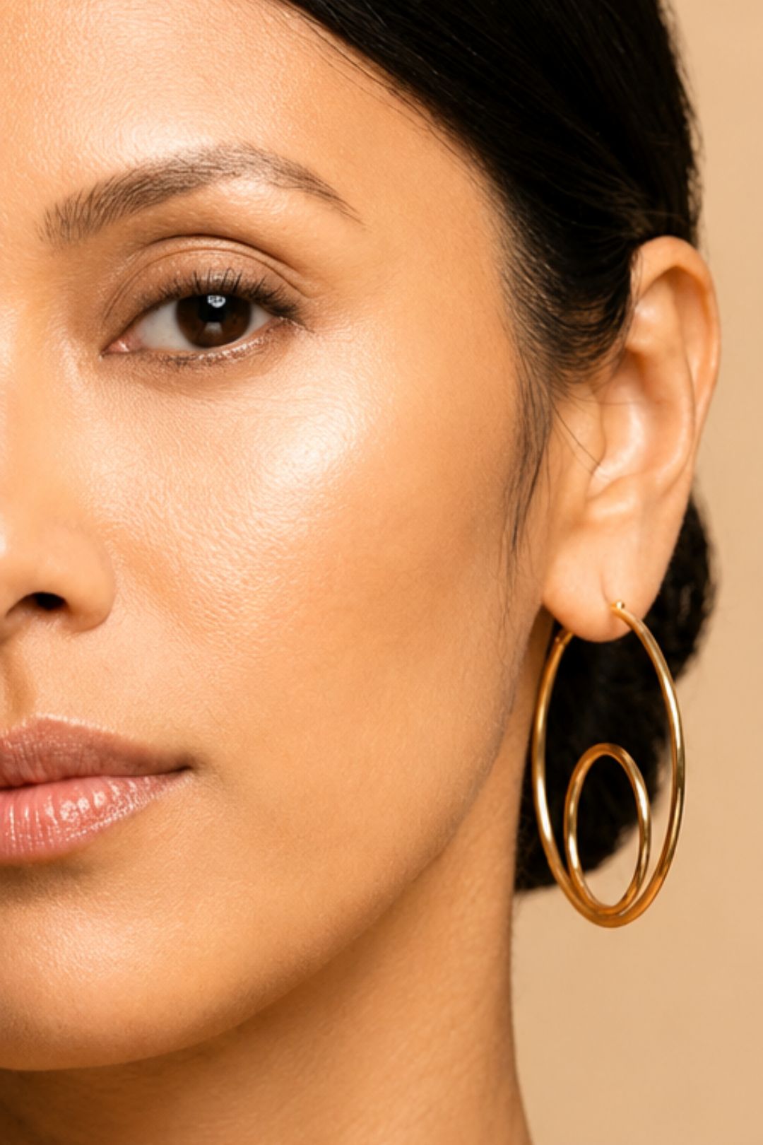 Amna Vacation Golden Hoop Earrings