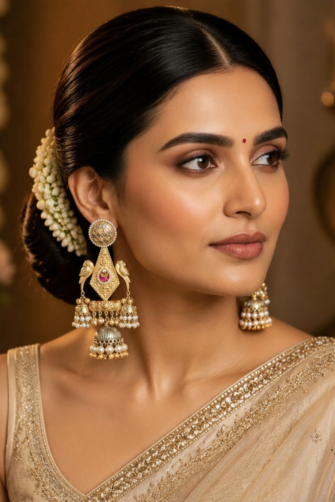 TajRani Boho Jhumka Earrings