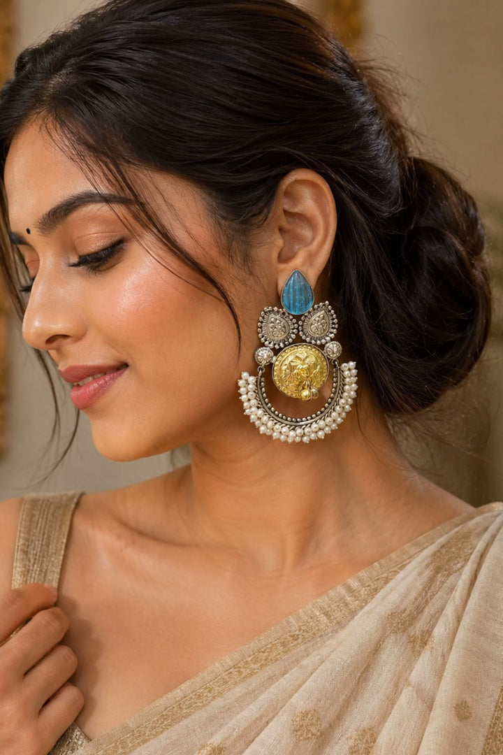 Adhya Boho Silver Earrings