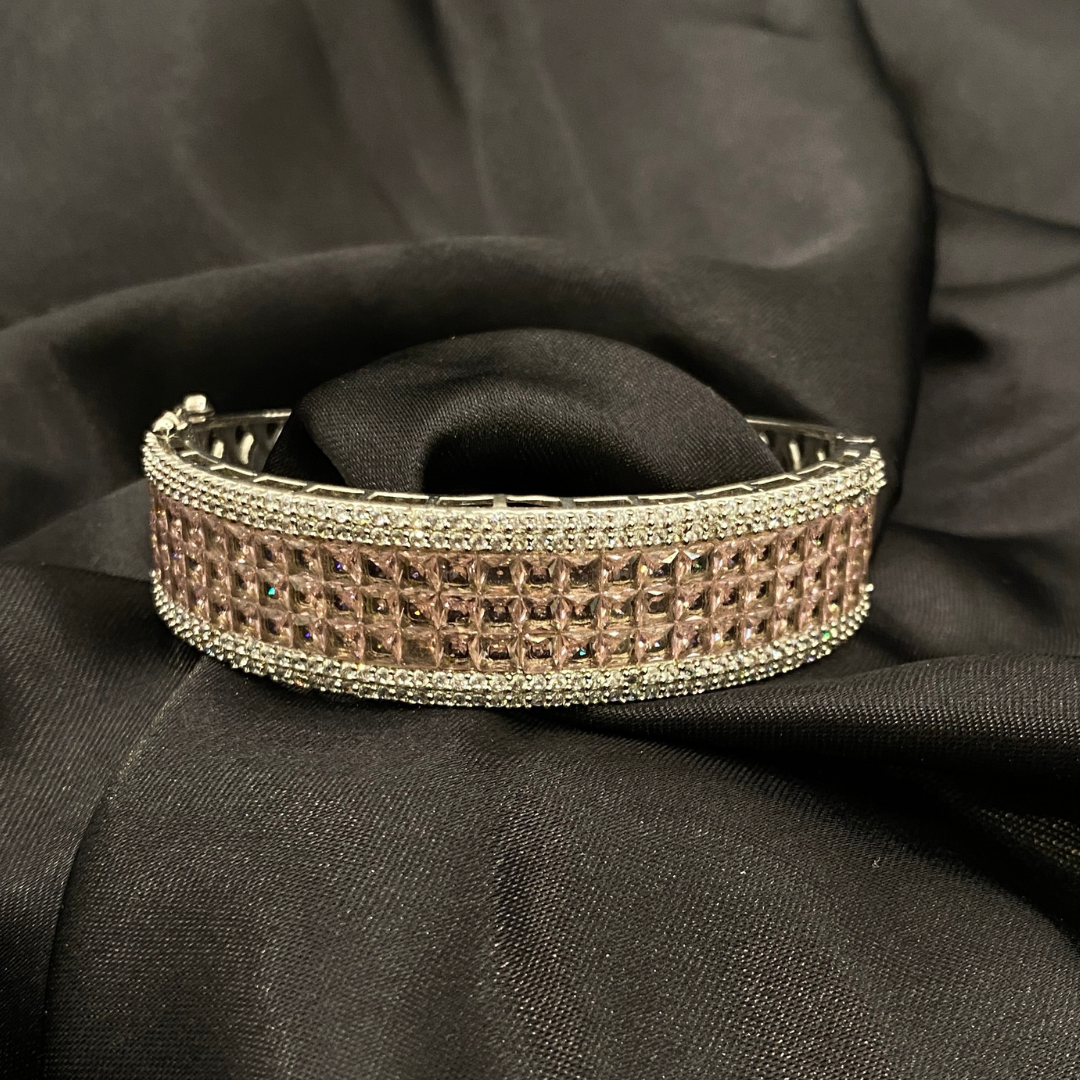 Indus Gemstone Openable CZ Diamond Bracelet