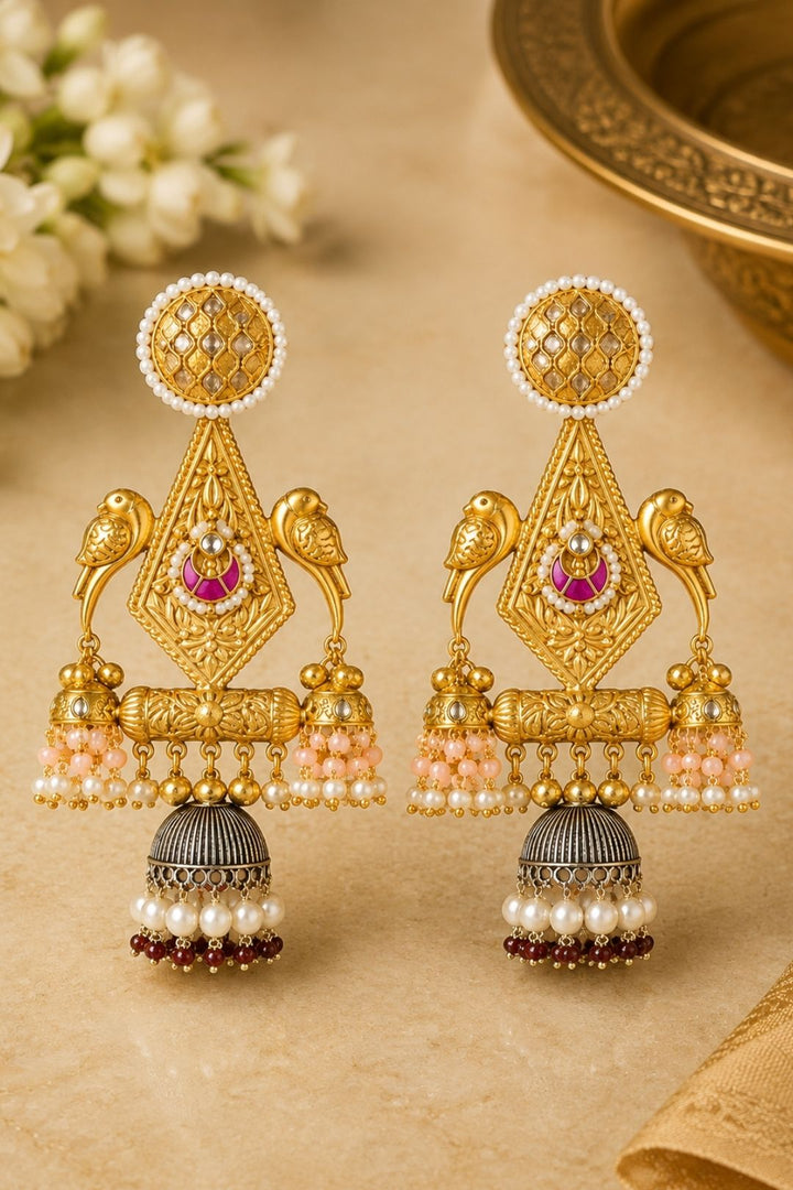 TajRani Boho Jhumka Earrings