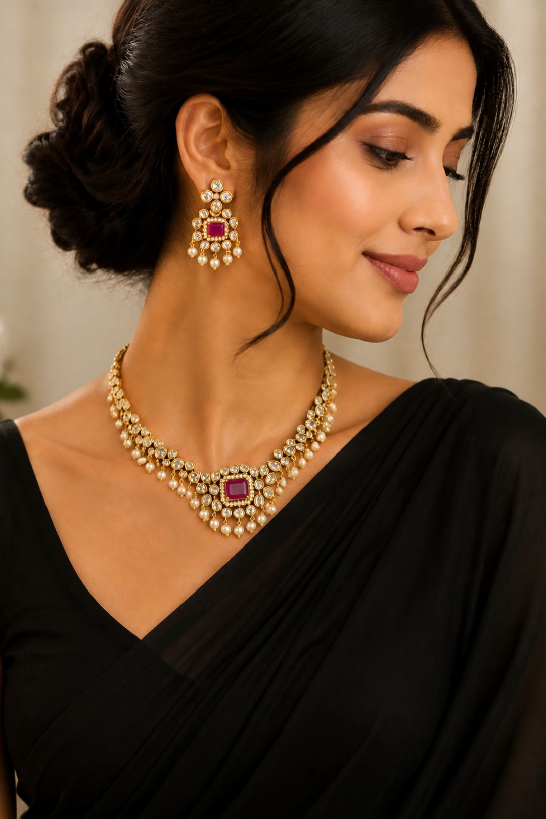 Zariya Royal Minimalist Pearl Necklace