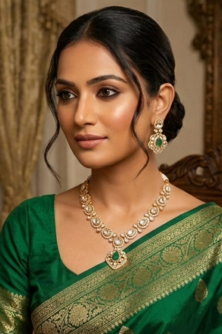 Eka Charm Royal Polki Long Necklace