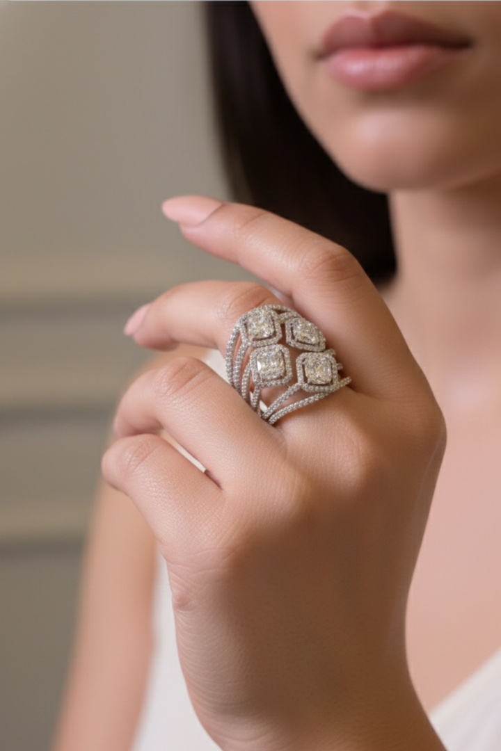 Majestic Solitaire Band Ring