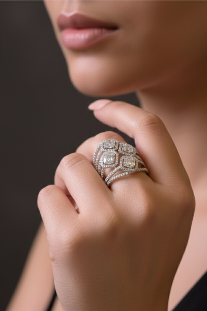 Majestic Solitaire Band Ring