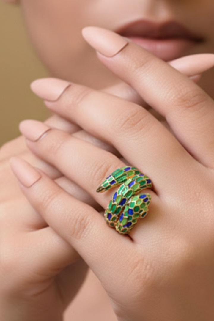 Serpent Layered Band Ring