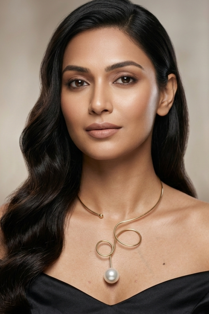Office Pearl Adjustable Choker Necklace