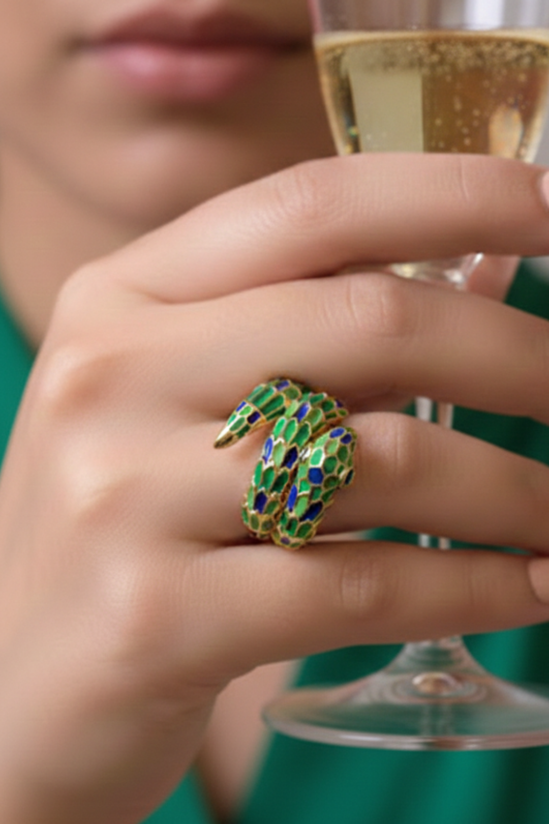 Serpent Layered Band Ring