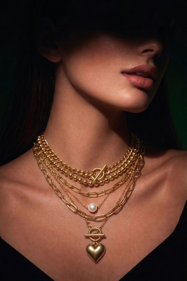 Haert Layered Anti-Tarnish Chain Necklace