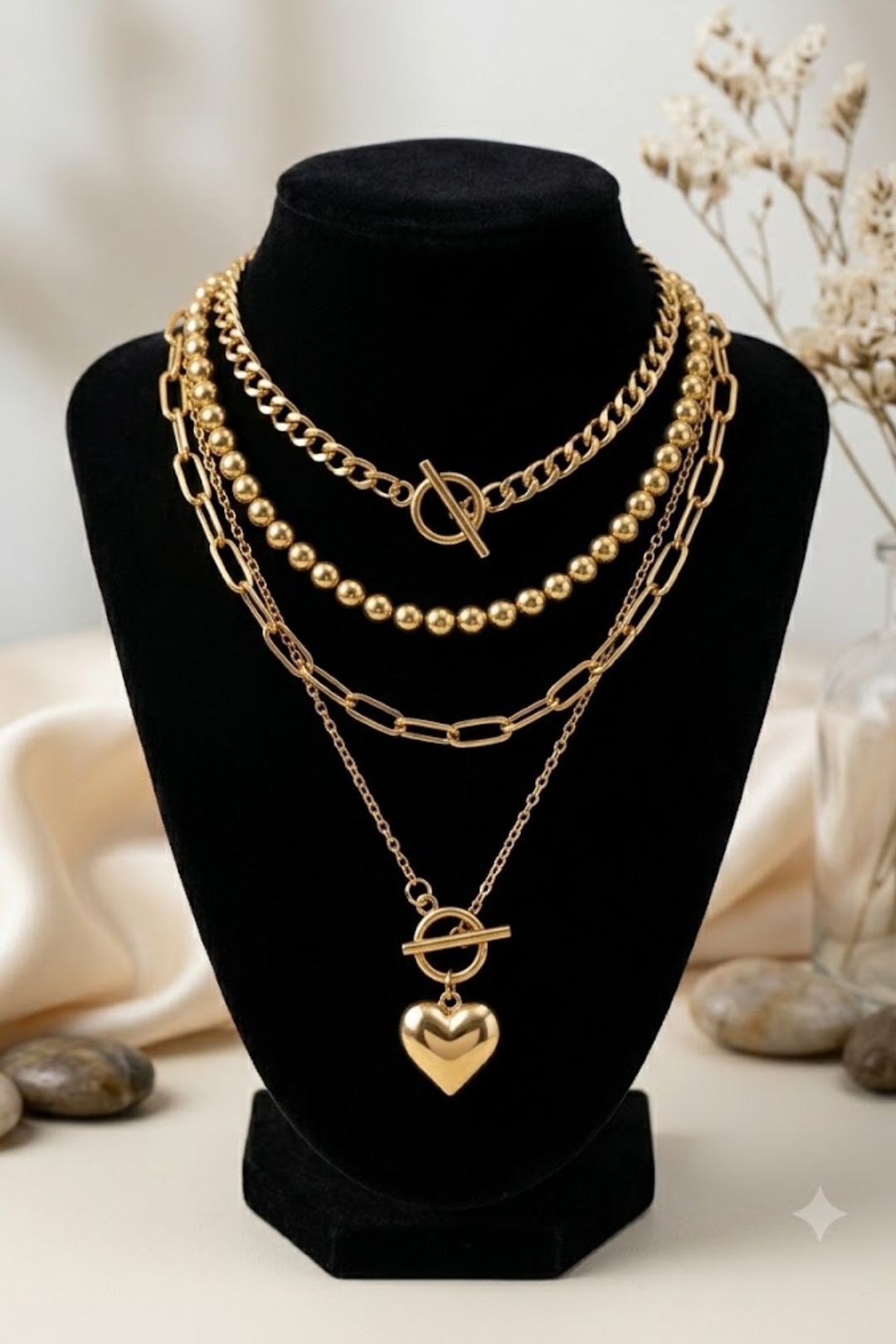 Haert Layered Anti-Tarnish Chain Necklace