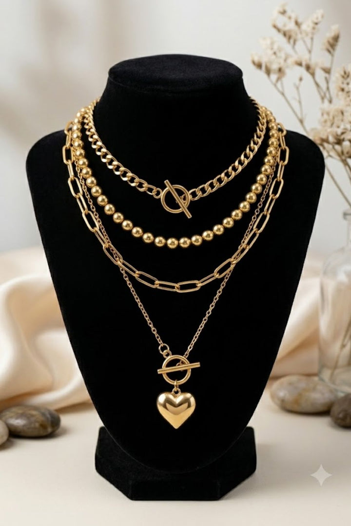 Haert Layered Anti-Tarnish Chain Necklace