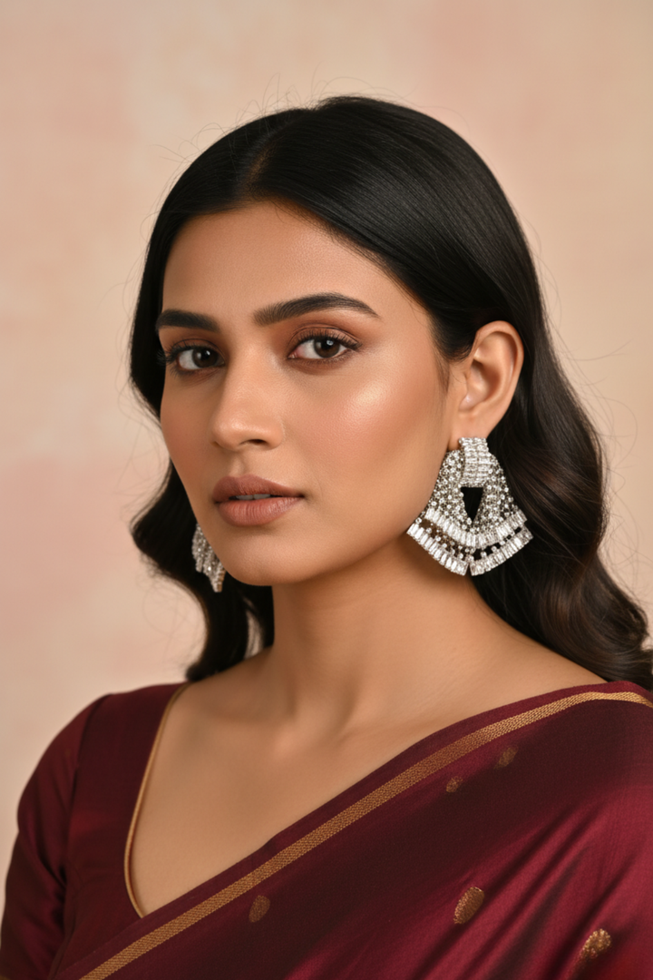 Glittera Wings Diamond Tassel Earrings