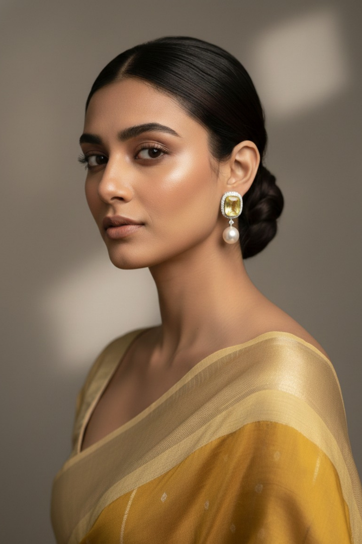 Crystal Pearl Drop Earrings