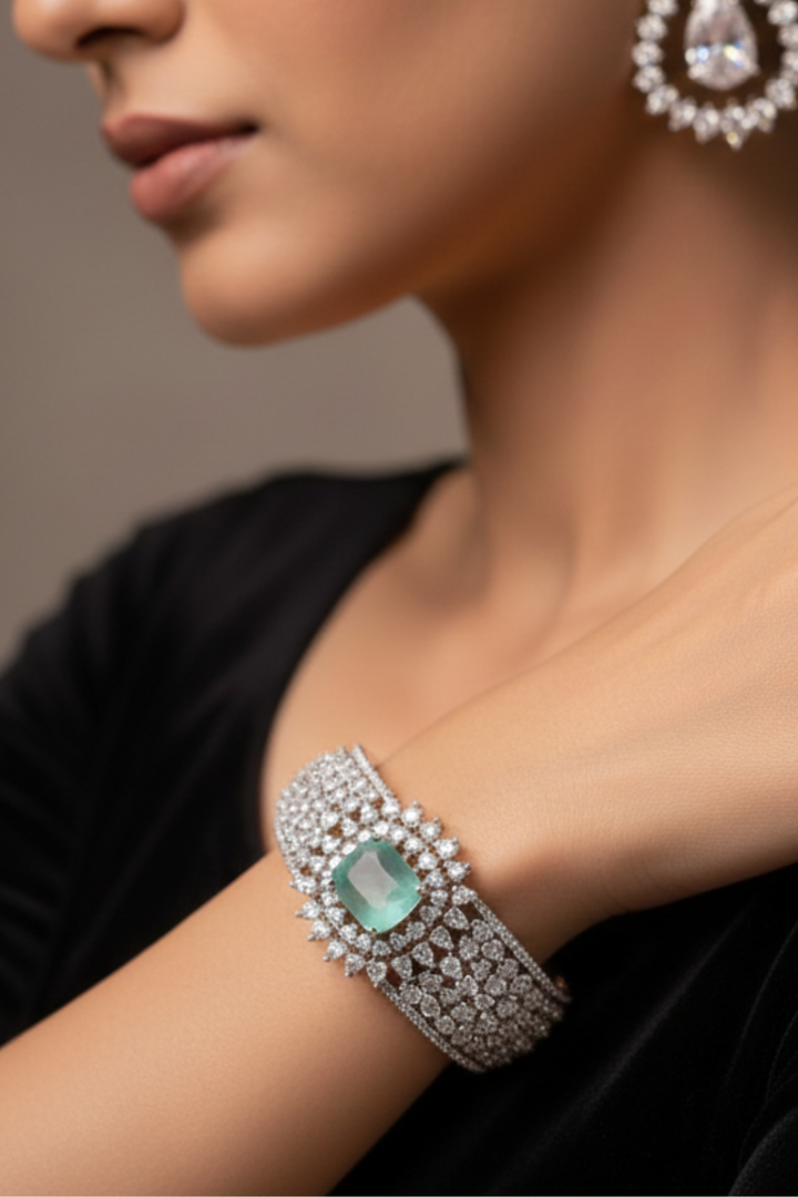 Lalita Mint Cocktail CZ Diamond  Bracelet