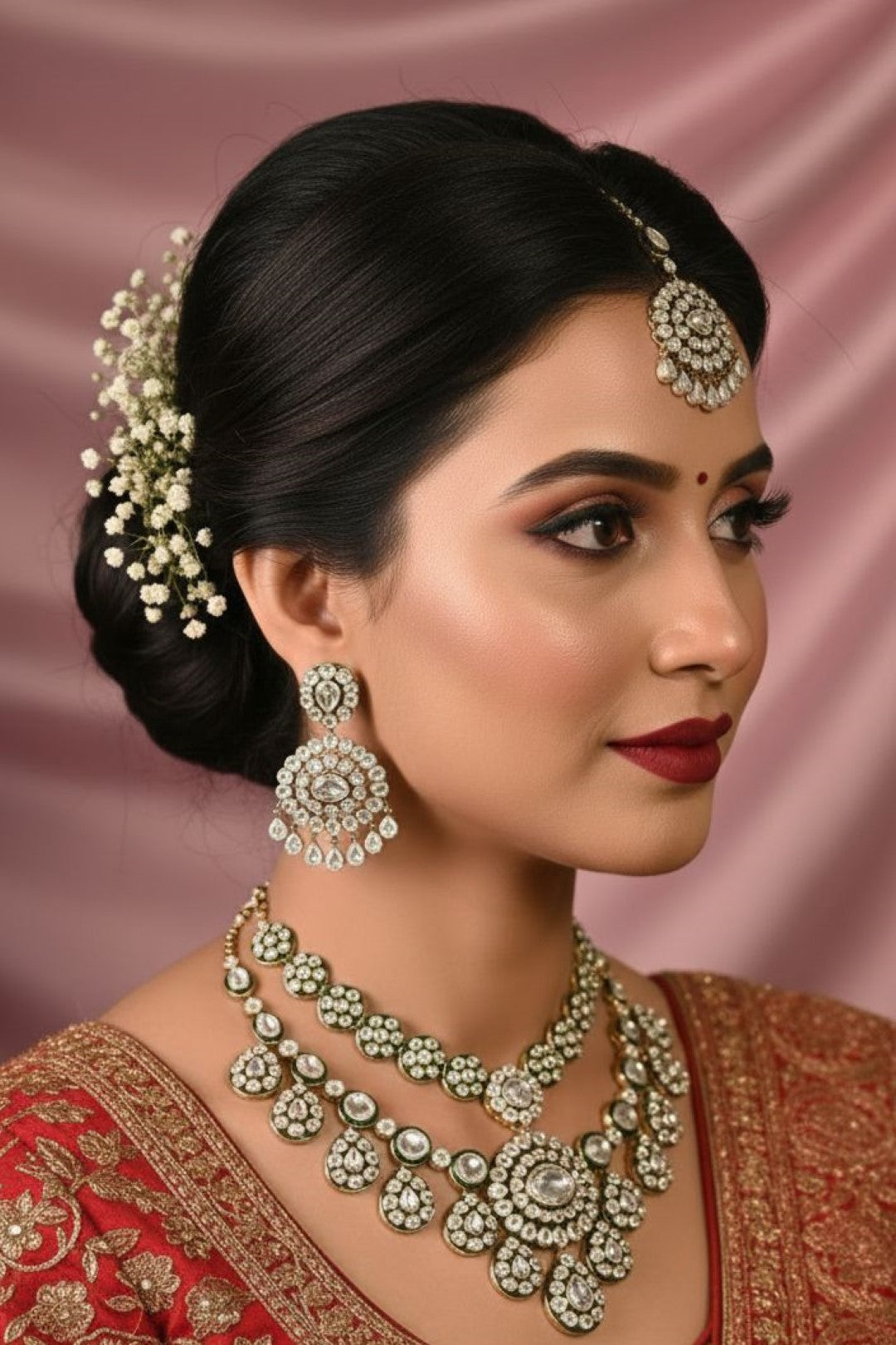 Mithila Rajsi Bridal Polki Kundan Necklace