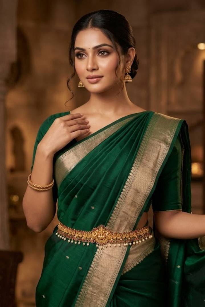Samavati Gold-Plated Temple Bridal Kamarbandh