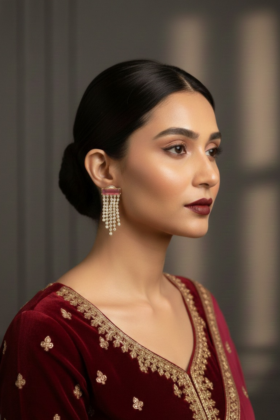 Seina Diamond Tassel Earrings