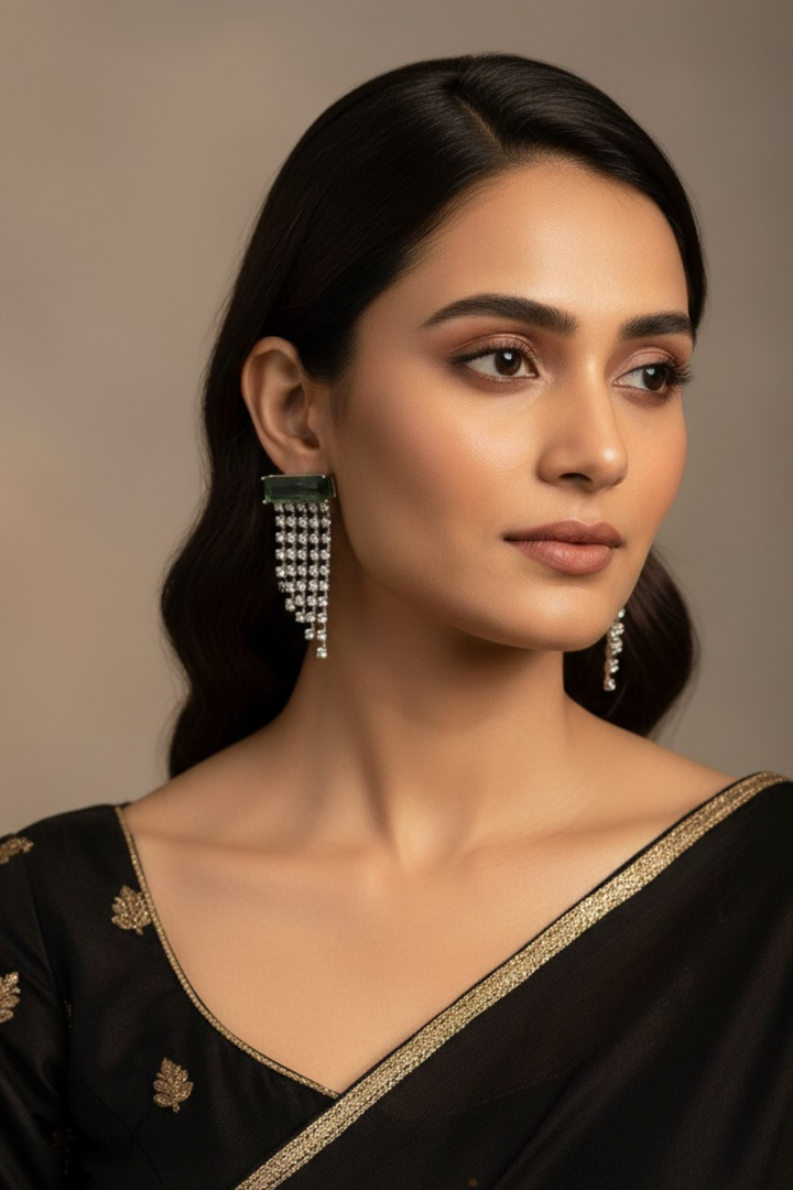 Seina Diamond Tassel Earrings