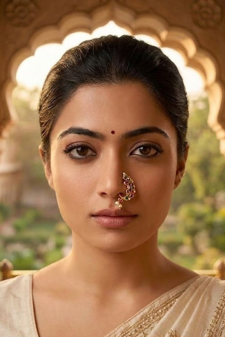Avani Maharashtrian Gold Pearl Nosering