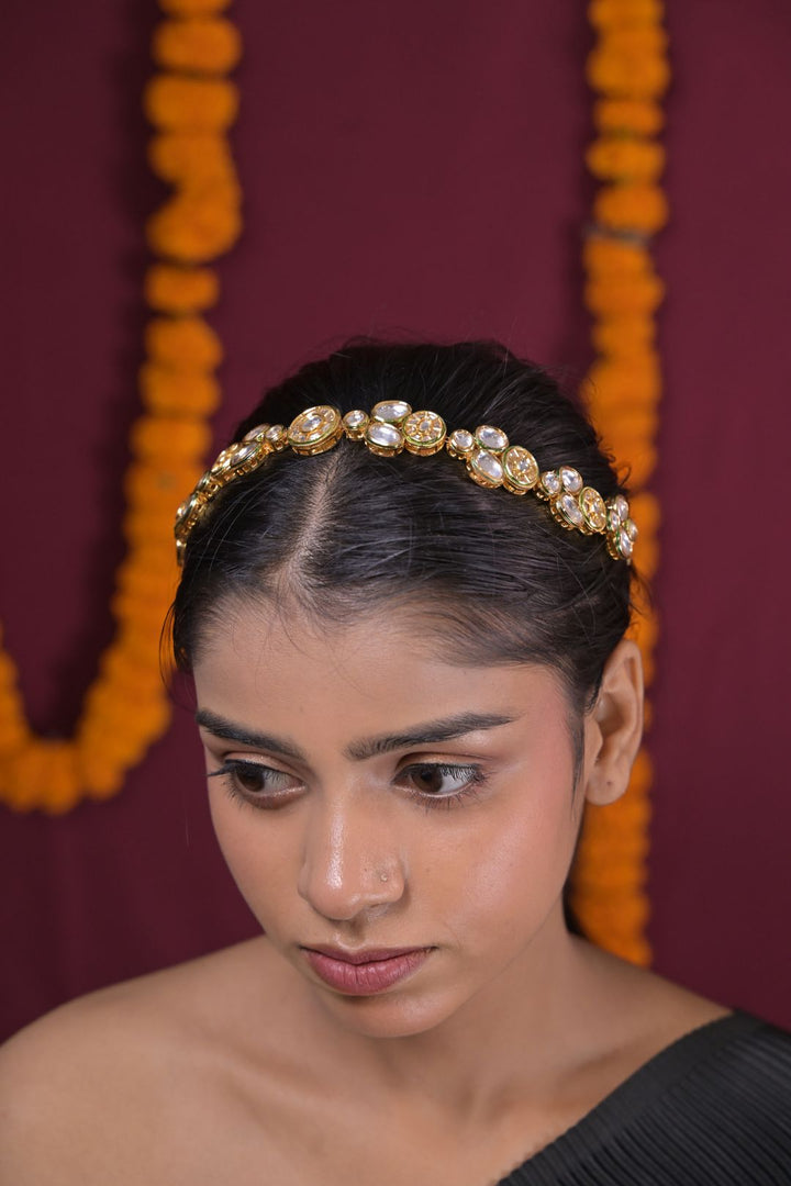 Shyama Sangeet Gold Plated Kundan Sheeshpatti