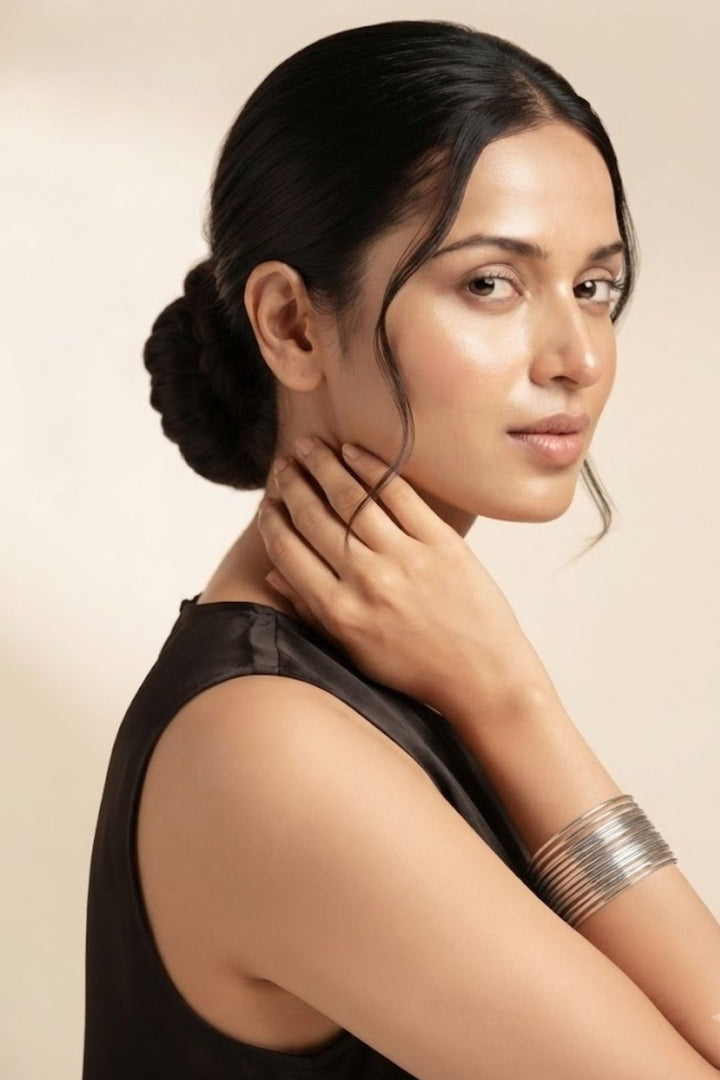 Mandakini Oxidised Dailywear Silver Bangle