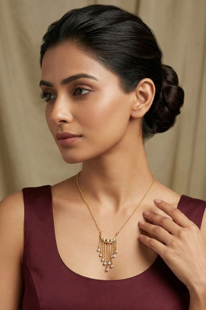 Sunrays Tassel Anti-Tarnish Golden Necklace